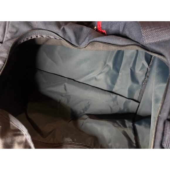 Vintage Ben Hogan Golf Duffle Bag Blue Red White Pockets Shoulder Strap Handles - Picture 5 of 9